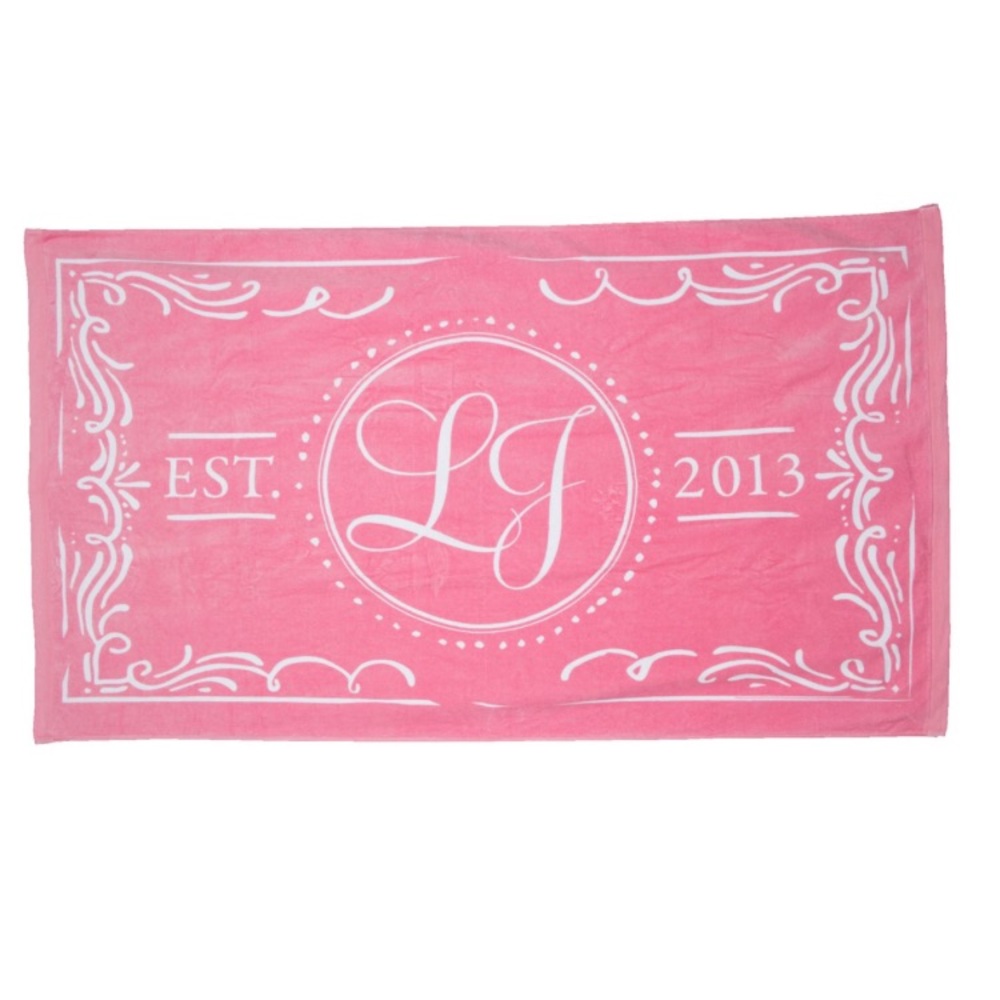 Lauren James LJ Logo Beach Blanket
